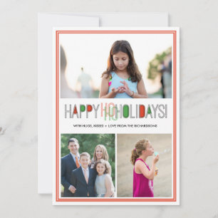 Cartes Pour Fêtes Annuelles Ho Holidays x3