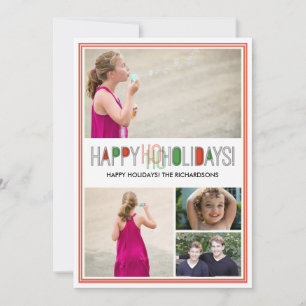 Cartes Pour Fêtes Annuelles Ho Holidays x4