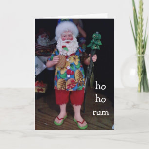 CARTES POUR FÊTES ANNUELLES HO RUM DÉCONTRACTÉ NOËL SOUHAITE