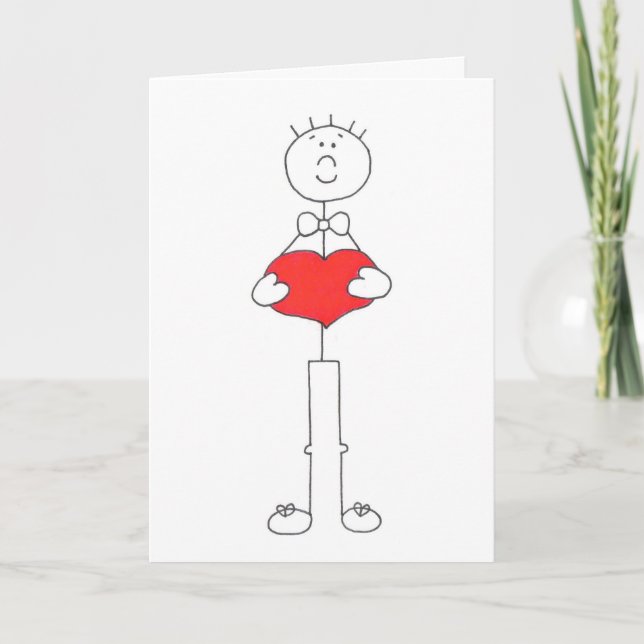 Cartes Pour Fêtes Annuelles HoldingHeart (Devant)