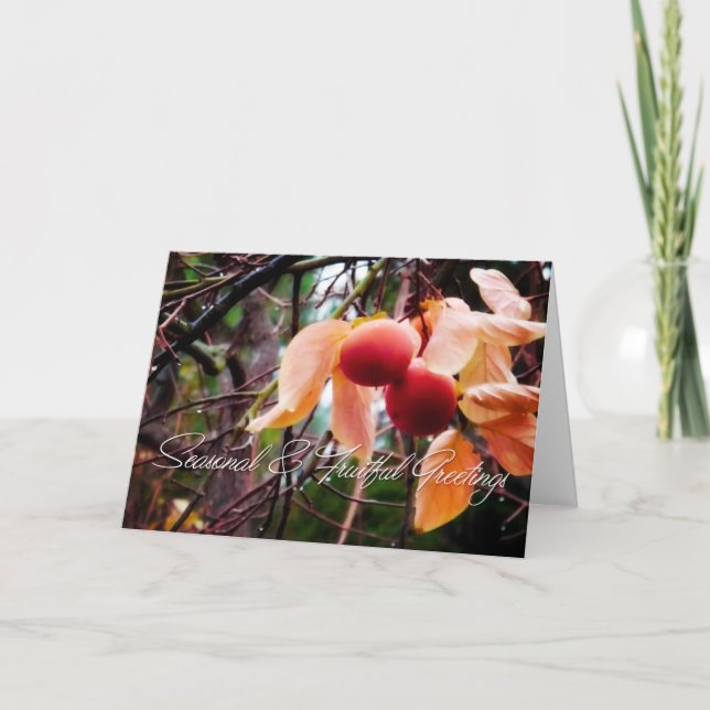Cartes Pour Fêtes Annuelles Holiday card de Persimmons (Devant)