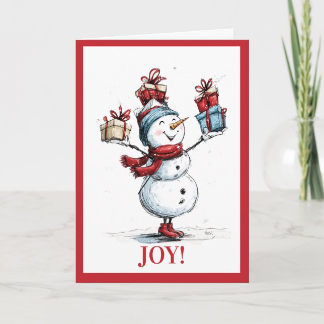 Cartes Pour Fêtes Annuelles Holiday Cheer  – Festive Greetings Holiday Card (Devant)