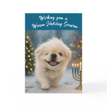 Holiday greeting card feat. Pete the Pekingese