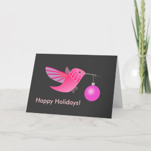 Cartes Pour Fêtes Annuelles Holiday Hummingbird
