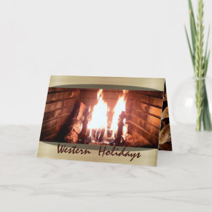 Cartes Pour Fêtes Annuelles Holiday Western