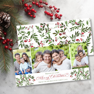 Cartes Pour Fêtes Annuelles Holly Berry 3 Photo Noël moderne