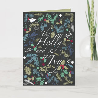 Cartes Pour Fêtes Annuelles Holly et Ivy