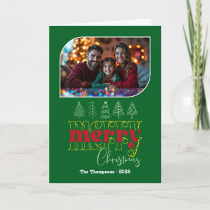 Cartes Pour Fêtes Annuelles Holly Jolly Main Drary Photo de Noël