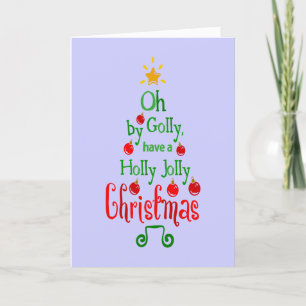 Cartes Pour Fêtes Annuelles Holly Jolly Typography Classic Song, ZSG