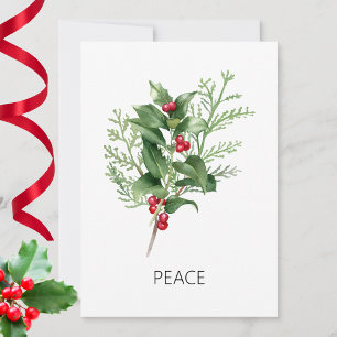 Cartes Pour Fêtes Annuelles Holly Sprig