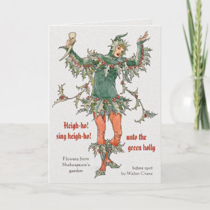 Cartes Pour Fêtes Annuelles Holly Walter Crane Fleurs de Shakespeare CC0969