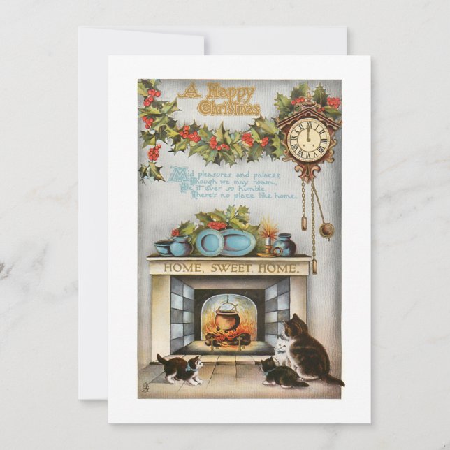 Cartes Pour Fêtes Annuelles Home Sweet Home Vintage Christmas Heart (Devant)