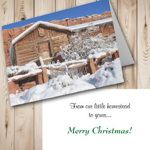 Cartes Pour Fêtes Annuelles Homestead d'hiver Noël