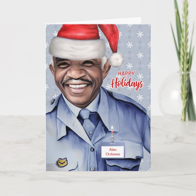 Cartes Pour Fêtes Annuelles Homme Africain-Américain Potier Noël (Devant)