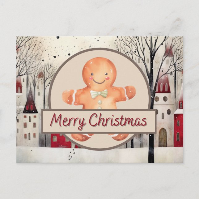 Cartes Pour Fêtes Annuelles Homme au pain (Devant)