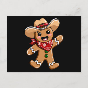 Cartes Pour Fêtes Annuelles Homme en pain d'épices Chapeau de cowboy Bandana N