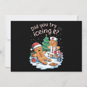 Cartes Pour Fêtes Annuelles Homme en pain d'épices Vêtement laid Oh Snap Noël