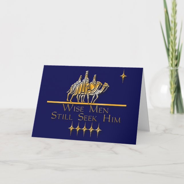 Cartes Pour Fêtes Annuelles Hommes sages (Devant)