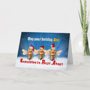 Cartes Pour Fêtes Annuelles Honey Bee Quelque chose à Buzz À propos de Noël