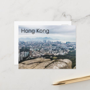 Cartes Pour Fêtes Annuelles Hong Kong Lion Rock Hill Skyline Panorama Souvenir
