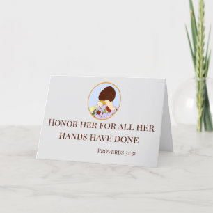 Cartes Pour Fêtes Annuelles Honore-La Pour Toutes Ses Mains, La Bible Verse