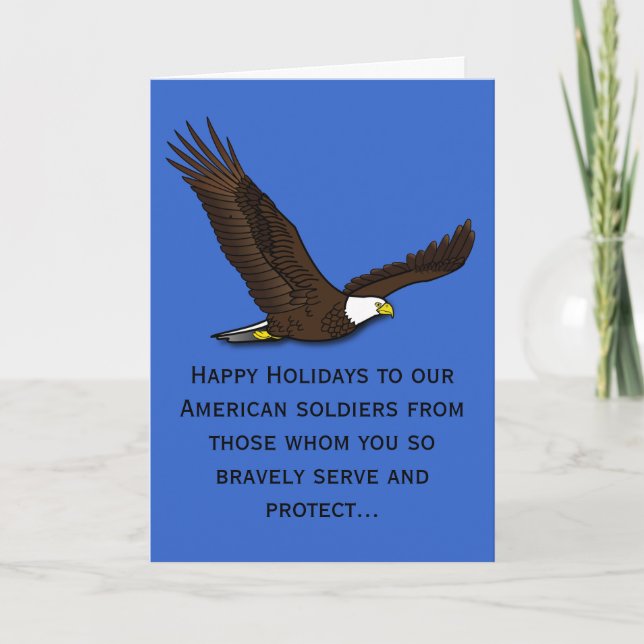 Cartes Pour Fêtes Annuelles Honorer nos soldats (Devant)