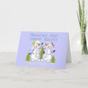 Cartes Pour Fêtes Annuelles HOORAY Pour Les Jours De Neige !