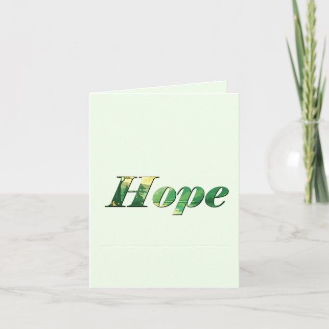 Cartes Pour Fêtes Annuelles Hope. (Devant)