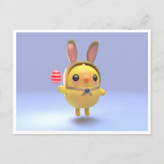Cartes Pour Fêtes Annuelles Hoppy Chickling-Easter chicklet with bunny