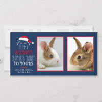 Hoppy Holidays Christmas Rabbit Pet Photocard