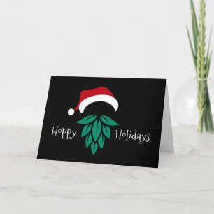 Cartes Pour Fêtes Annuelles Hoppy Holidays Santa Hat & Hops Beard