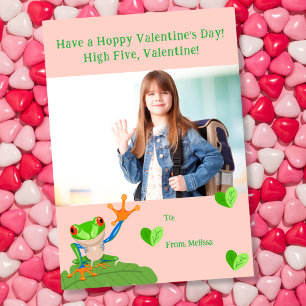 Cartes Pour Fêtes Annuelles Hoppy Valentine's Day Frog Kids Classroom Photo