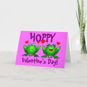 Cartes Pour Fêtes Annuelles Hoppy Valentines Day Funny Frogs