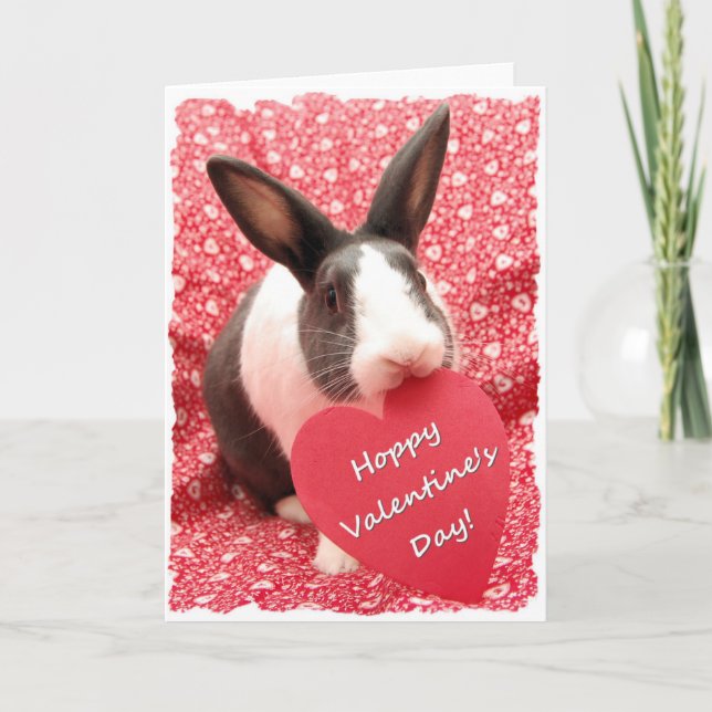 Cartes Pour Fêtes Annuelles "Hoppy Valentine's Day" (vide à l'intérieur) (Devant)