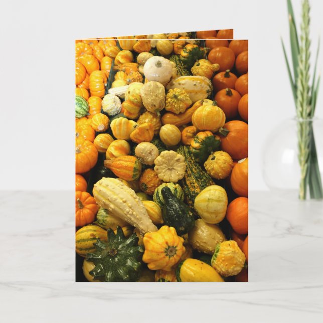 Cartes Pour Fêtes Annuelles Horaires d'automne (Devant)