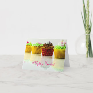 Cartes Pour Fêtes Annuelles Horiz. - Cupcakes "Happy Easter"