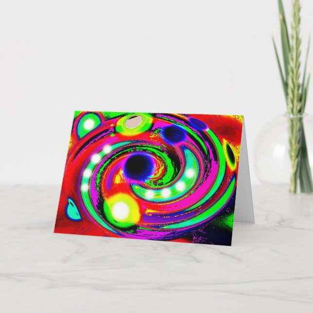 Cartes Pour Fêtes Annuelles Horizon des événements, omega (Devant)