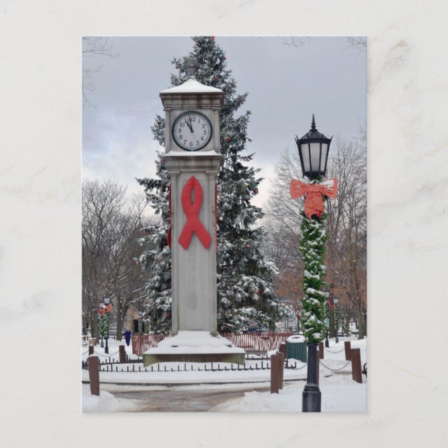 Cartes Pour Fêtes Annuelles Horloge de Noël Waterbury, Connecticut (Devant)