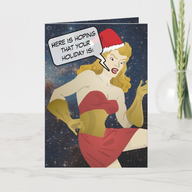 Cartes Pour Fêtes Annuelles Hors de ce monde (Devant)