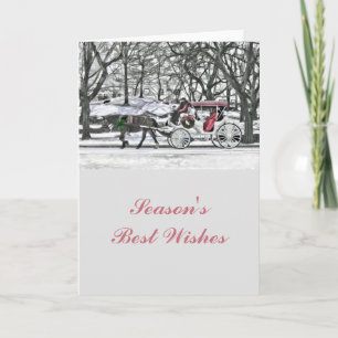 Cartes Pour Fêtes Annuelles Horse Drawn Carriage à New York