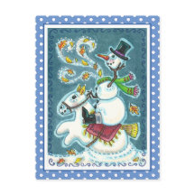 HORSEMAN SNOWMAN SANS TÊTE, HUMOUR XMAS HALLOWEEN,