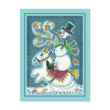 HORSEMAN SNOWMAN SANS TÊTE, HUMOUR XMAS HALLOWEEN,