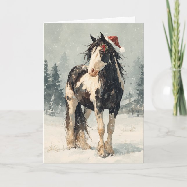 Cartes Pour Fêtes Annuelles  Horsey Christmas Greeting Card  (Devant)