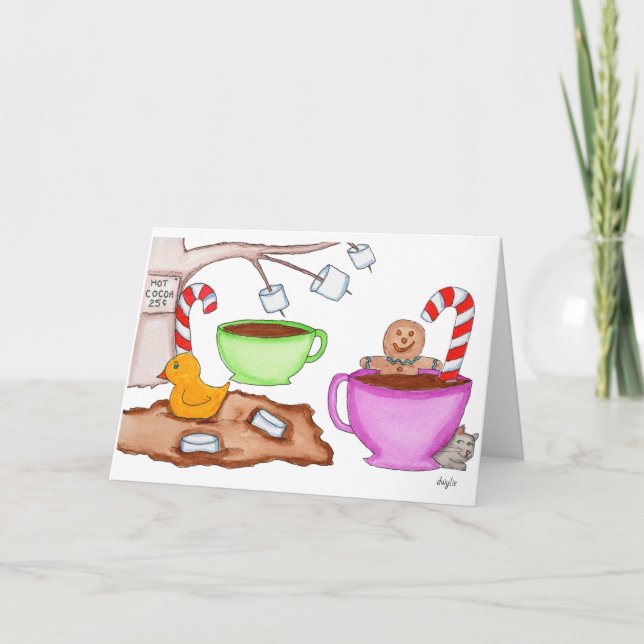 Cartes Pour Fêtes Annuelles Hot Cocoa Winter Christmas (Devant)