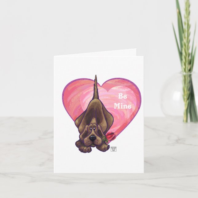 Cartes Pour Fêtes Annuelles Hound Dog Valentine's Day (Devant)