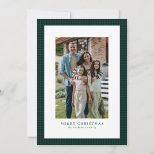 Cartes Pour Fêtes Annuelles Houndstooth classic Christmas green