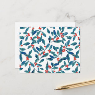 Cartes Pour Fêtes Annuelles Houx d'hiver (Gelée)