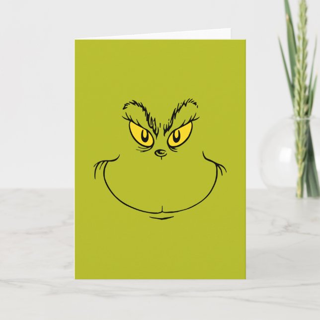 Cartes Pour Fêtes Annuelles How Grinch Stole Christmas Face (Devant)