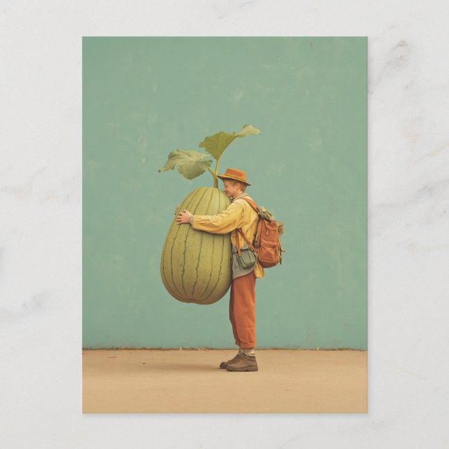 Cartes Pour Fêtes Annuelles Hug Citrouille géant (Devant)