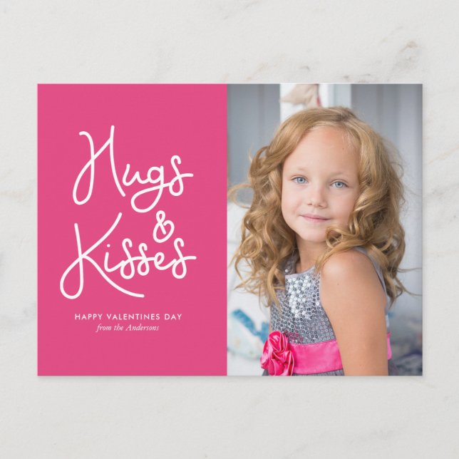 Cartes Pour Fêtes Annuelles "Hugs and Kisses" Valentine's Day (Devant)